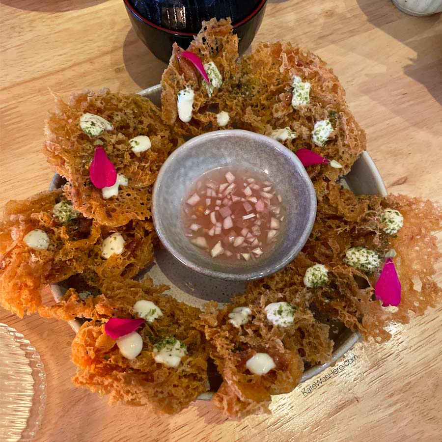 Signature crispy appetizer dish at The Split