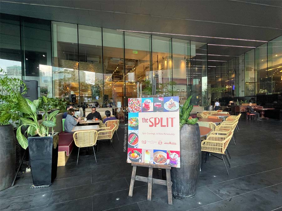 The Split PH exterior at Seven Neo, BGC with signage and outdoor seating